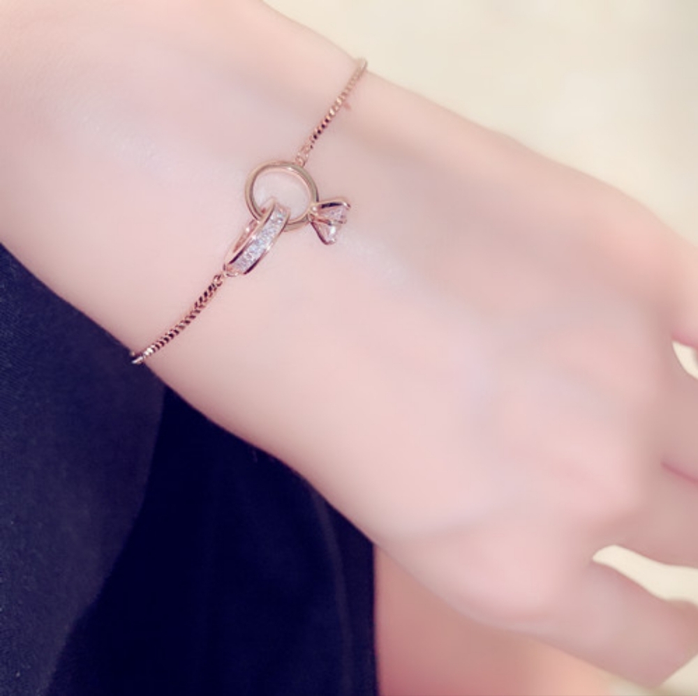 14k gold diamond ring bracelet - Picture 4 of 16